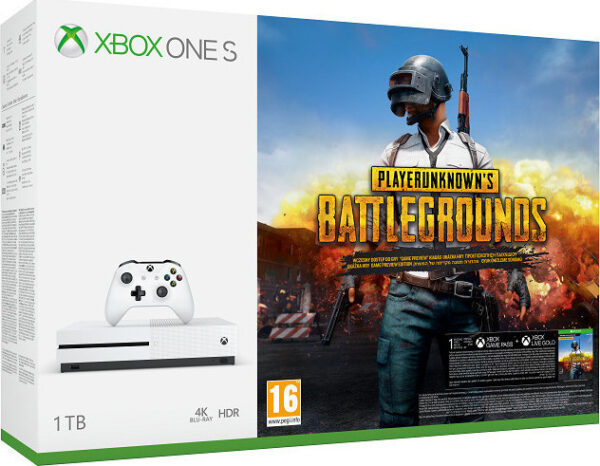 Microsoft Xbox One S White 1TB & Player Unknown's Battlegrounds