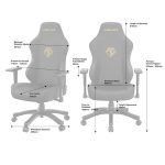 anda seat gaming chair phantom 3 black fabric (ad18y 06 b f)