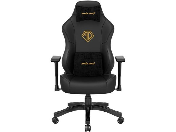 anda seat gaming chair phantom 3 black/gold (ad18y 06 b pvc)