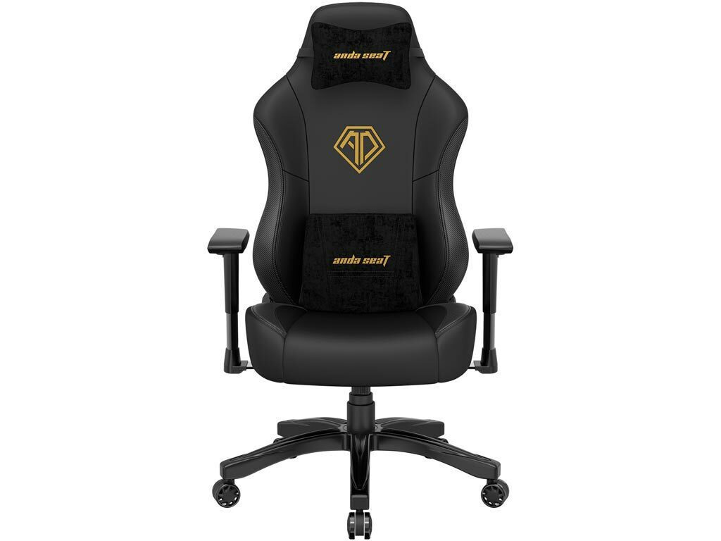 anda seat gaming chair phantom 3 black/gold (ad18y 06 b pvc)