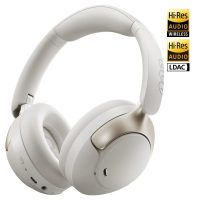 qcy h3 pro headset white hi res audio v5.4 bluetooth anc call noise cancelling headphones 40mm drive