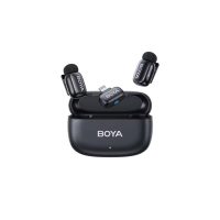 boya mini iphone lightning 2,4ghz 2mic wireless microphone with charging box