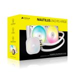 corsair nautilus rs 240 argb liquid cooler white (cw 9060094 ww)