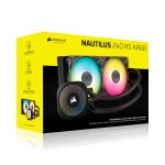 corsair nautilus rs 240 argb liquid cooler black (cw 9060092 ww)