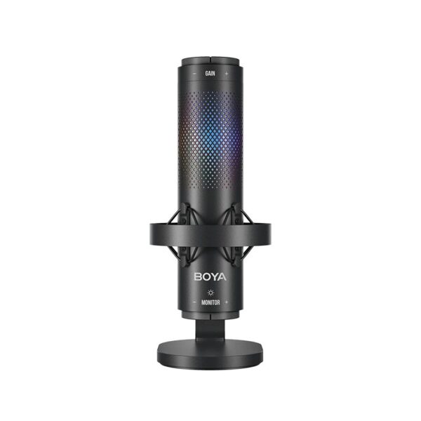 boya by k9 usb rgb microphone 3 selectable patterns w. shockmount (9 zones rgb)