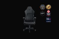 razer iskur v2 black leather gaming chair lumbar support memory foam head cushion