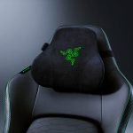 razer iskur v2 green leather gaming chair lumbar support memory foam head cushion